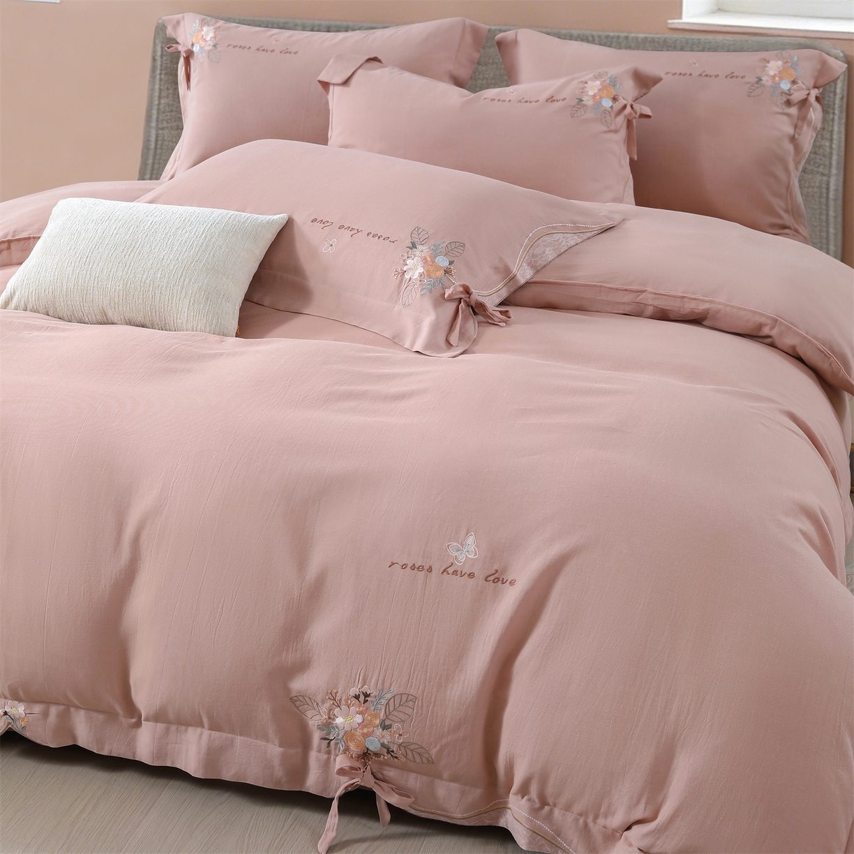 91家纺网 家纺一手货源 找家纺 （总）优姿家纺 2026新款全棉棉麻绣花四件套