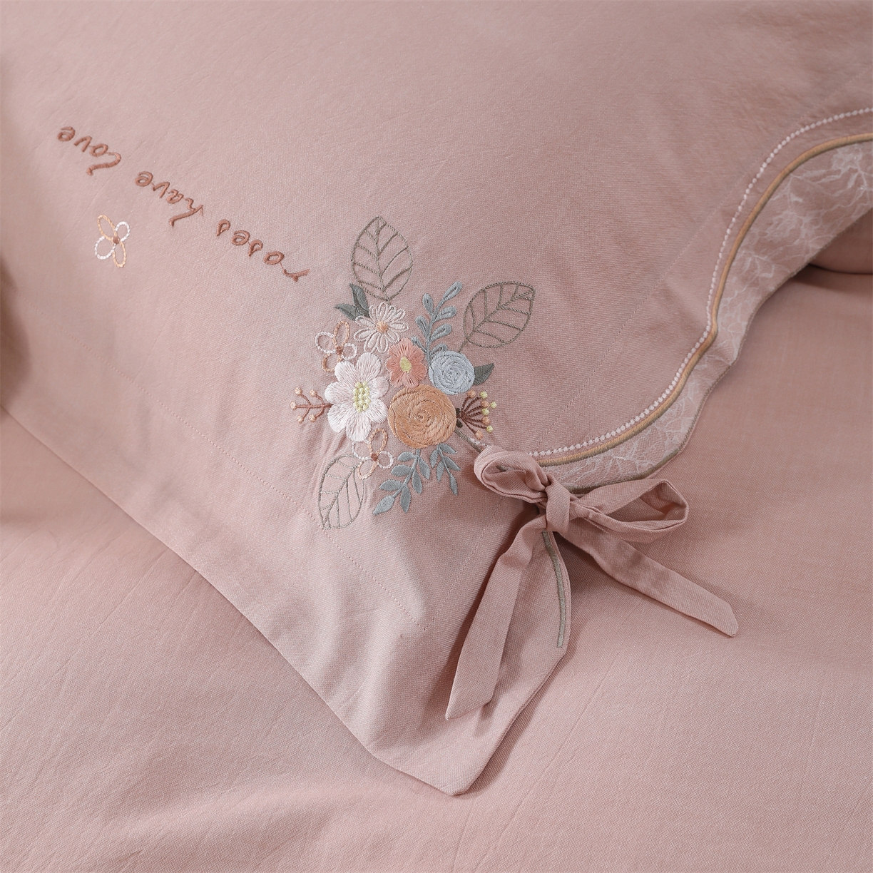 91家纺网 家纺一手货源 找家纺 （总）优姿家纺 2026新款全棉棉麻绣花四件套