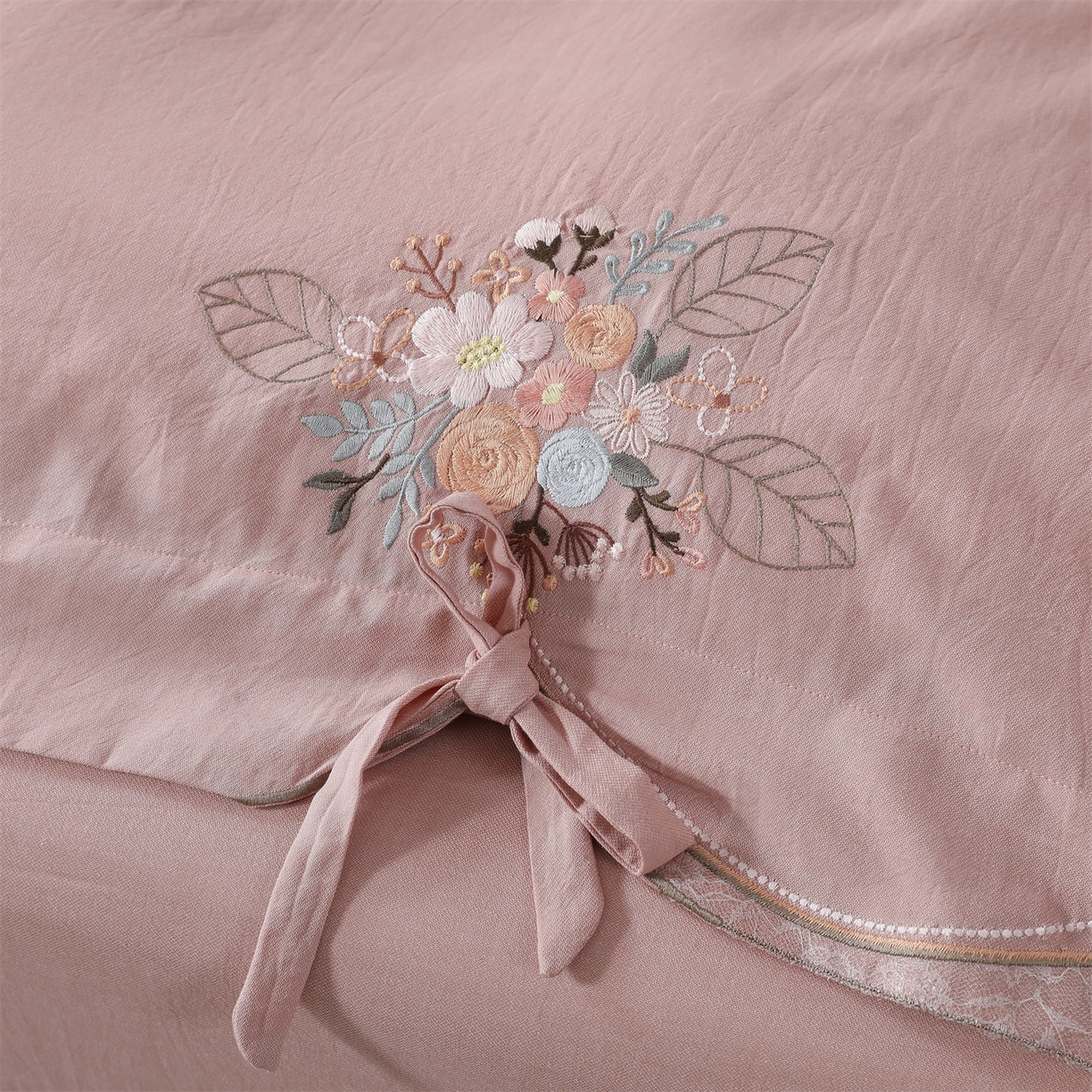 91家纺网 家纺一手货源 找家纺 （总）优姿家纺 2026新款全棉棉麻绣花四件套