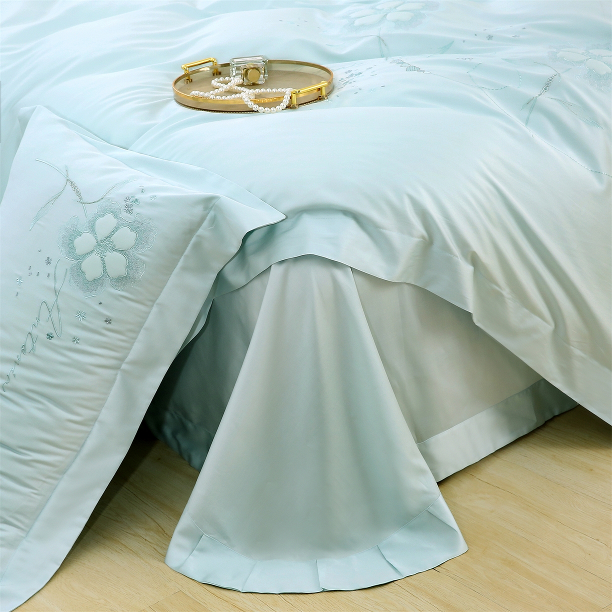 91家纺网 家纺一手货源 找家纺 （总）优姿家纺 2026新款天丝绣花四件套