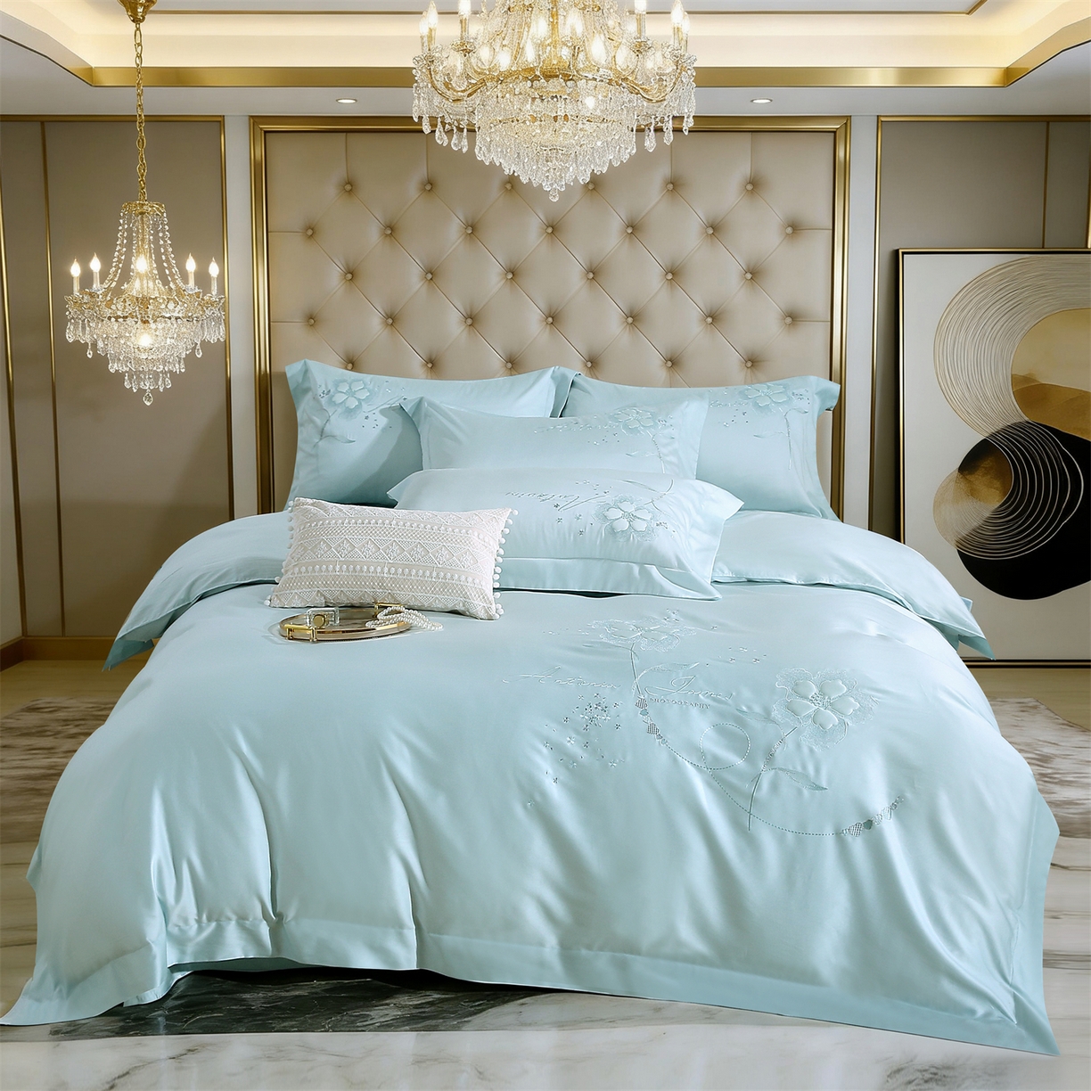 91家纺网 家纺一手货源 找家纺 （总）优姿家纺 2026新款天丝绣花四件套