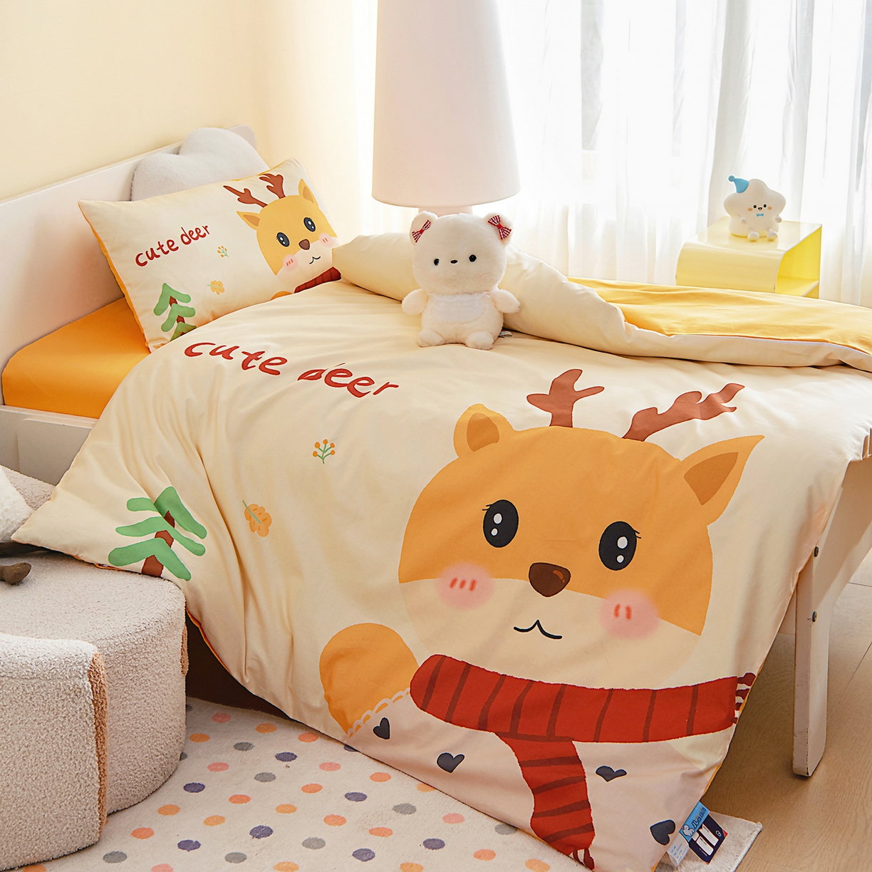 91家纺网 家纺一手货源 找家纺 （总）御棉坊 2026新款A类40S全棉数码印花-萌萌季系列幼儿园儿童套件