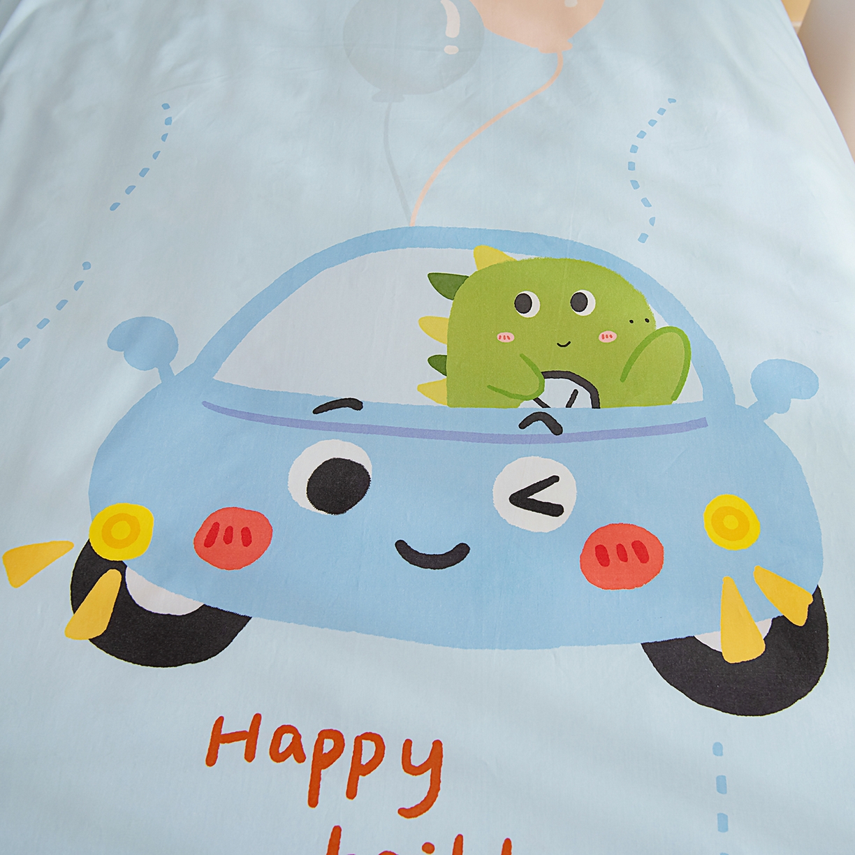 91家纺网 家纺一手货源 找家纺 御棉坊 2026新款A类40S全棉数码印花-萌萌季系列幼儿园儿童套件 萌萌小汽车