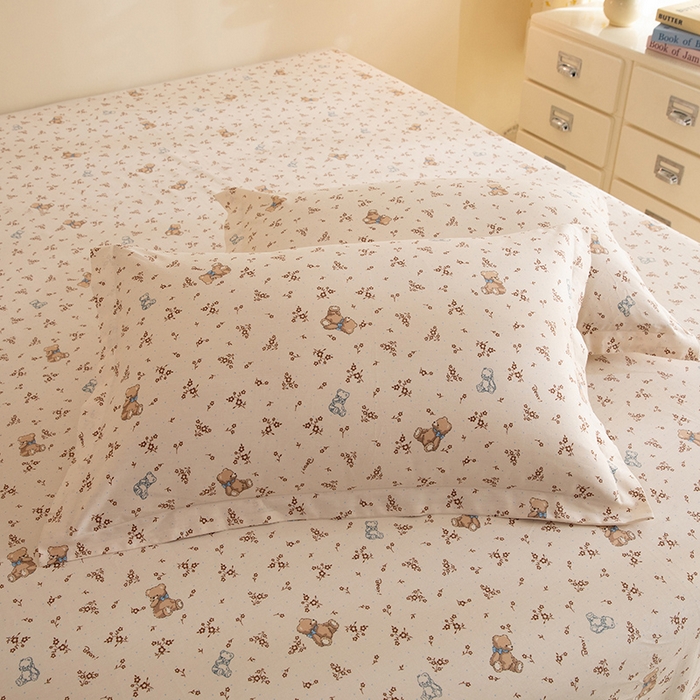 91家纺网 家纺一手货源 找家纺 八十八家纺2025新款全棉12868单品枕套 花间小熊