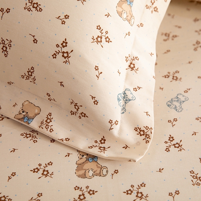 91家纺网 家纺一手货源 找家纺 八十八家纺2025新款全棉12868单品枕套 花间小熊