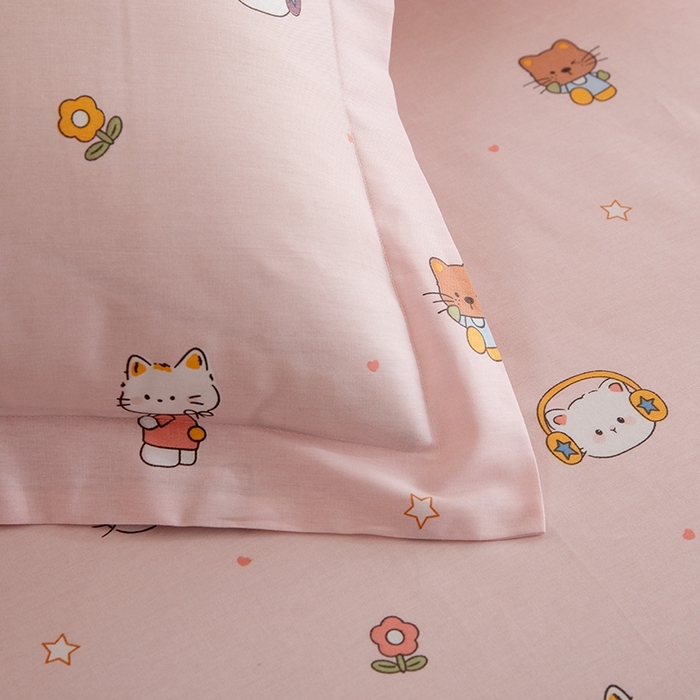 91家纺网 家纺一手货源 找家纺 八十八家纺2025新款全棉12868单品枕套 趣猫