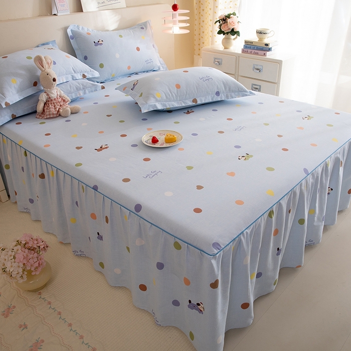 91家纺网 家纺一手货源 找家纺 八十八家纺 2025新款全棉12868系列四件套单品床裙 布丁