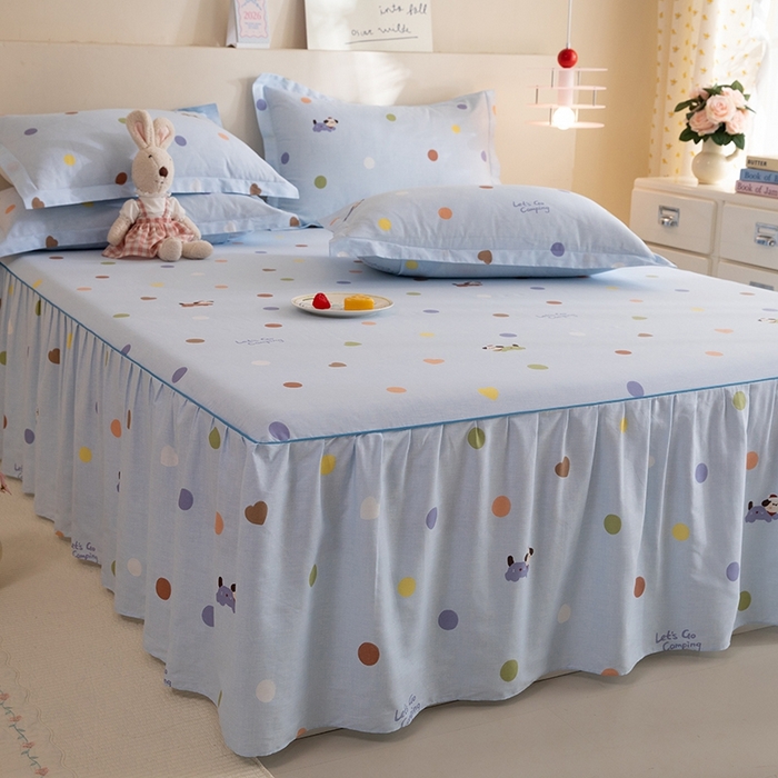 91家纺网 家纺一手货源 找家纺 八十八家纺 2025新款全棉12868系列四件套单品床裙 布丁