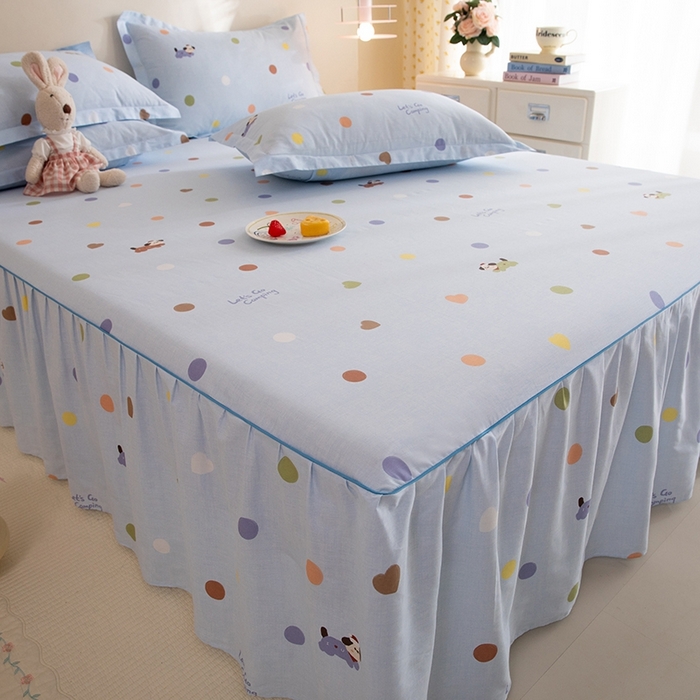 91家纺网 家纺一手货源 找家纺 八十八家纺 2025新款全棉12868系列四件套单品床裙 布丁