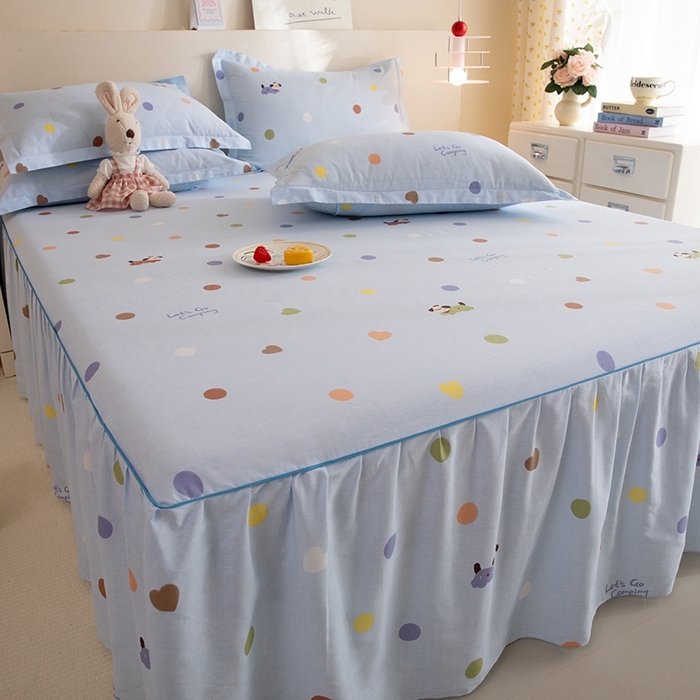 91家纺网 家纺一手货源 找家纺 八十八家纺 2025新款全棉12868系列四件套单品床裙 布丁