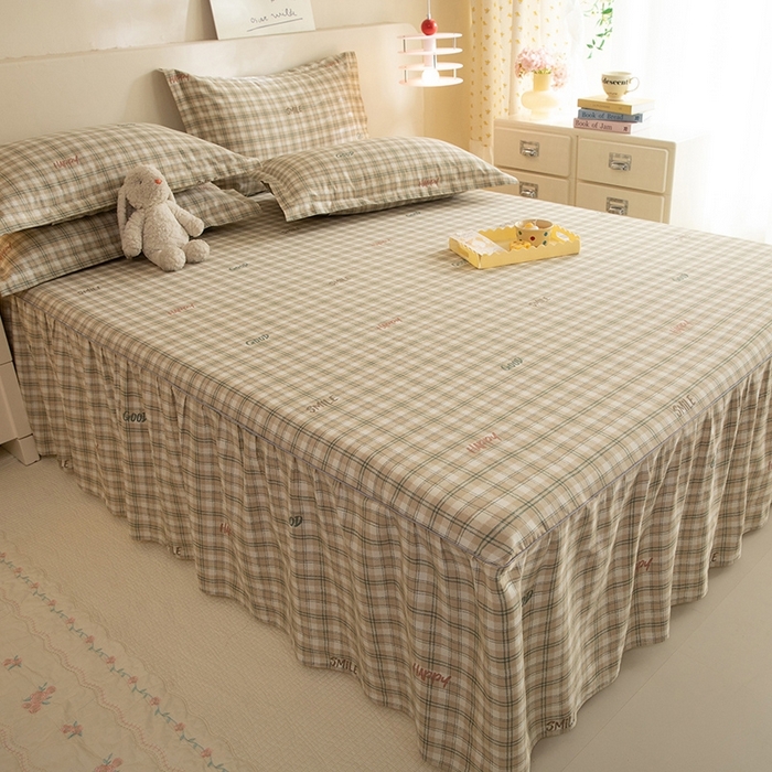 91家纺网 家纺一手货源 找家纺 八十八家纺 2025新款全棉12868系列四件套单品床裙 海风苏打