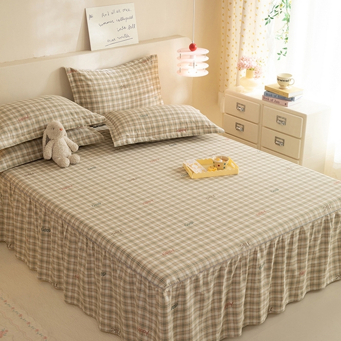 91家纺网 家纺一手货源 找家纺 八十八家纺 2025新款全棉12868系列四件套单品床裙 海风苏打