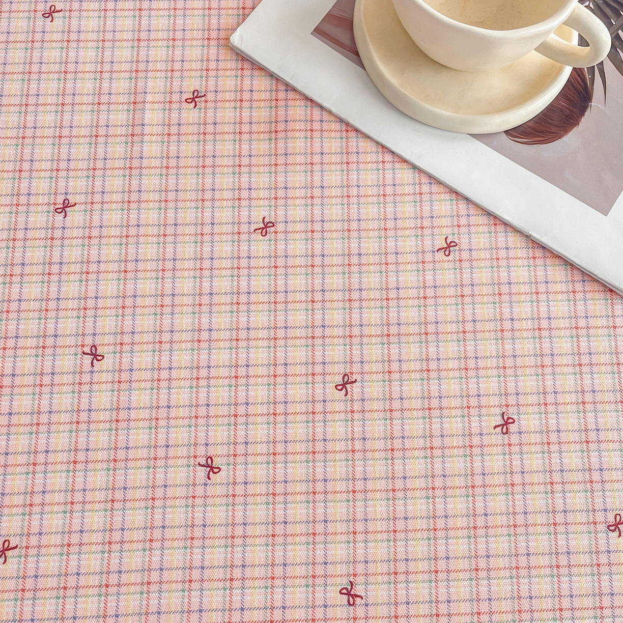 91家纺网 家纺一手货源 找家纺 首爱家纺 2026新款工艺款原棉印花老粗布床单系列彩蝶