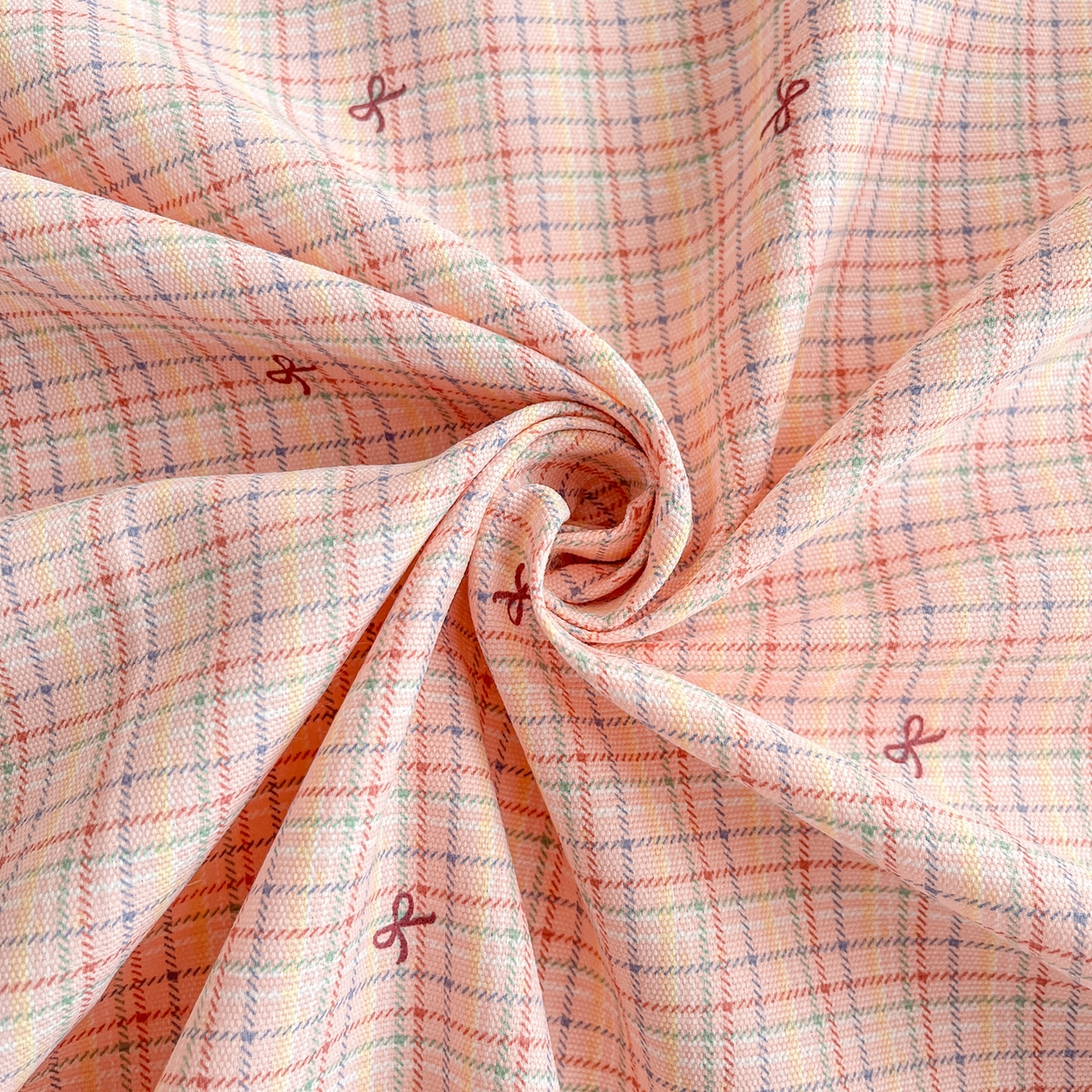 91家纺网 家纺一手货源 找家纺 首爱家纺 2026新款工艺款原棉印花老粗布床单系列彩蝶