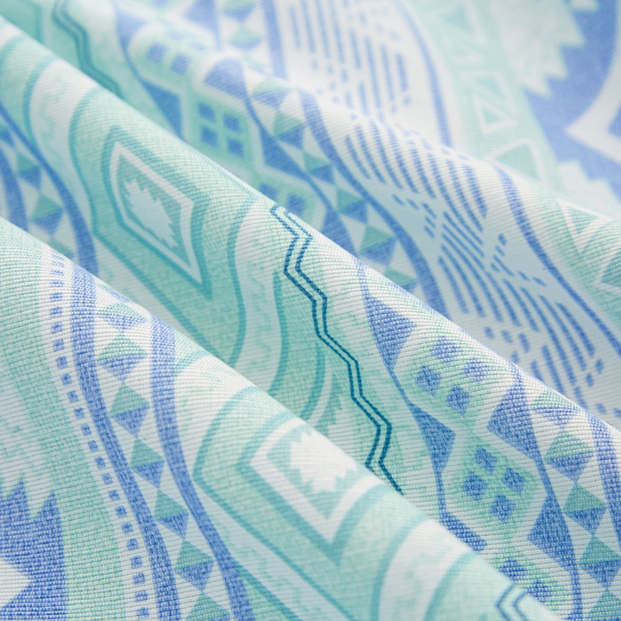 91家纺网 家纺一手货源 找家纺 首爱家纺 2026新款工艺款原棉印花老粗布床单系列蓝色恋格