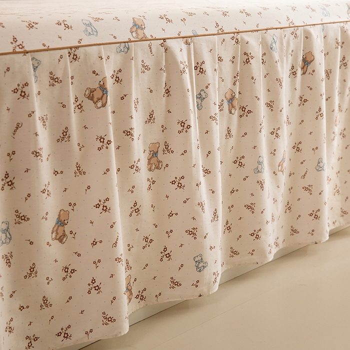 91家纺网 家纺一手货源 找家纺 八十八家纺 2025新款全棉12868系列四件套单品床裙 花间小熊