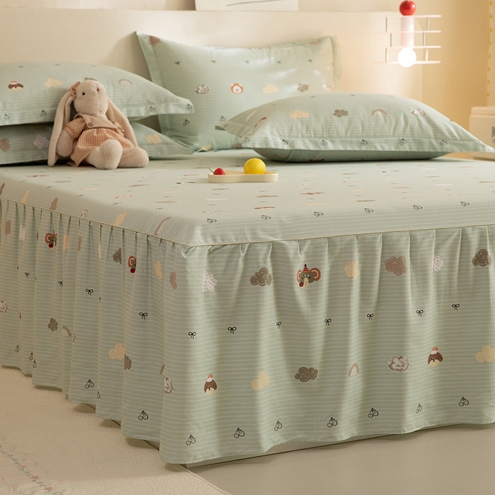 91家纺网 家纺一手货源 找家纺 八十八家纺 2025新款全棉12868系列四件套单品床裙 萌宠乐园