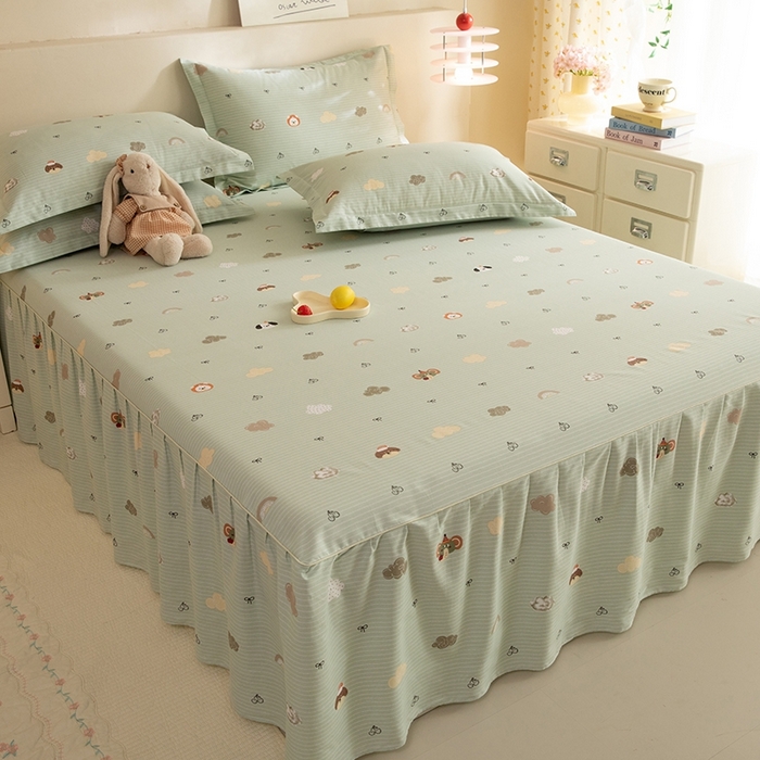 91家纺网 家纺一手货源 找家纺 八十八家纺 2025新款全棉12868系列四件套单品床裙 萌宠乐园