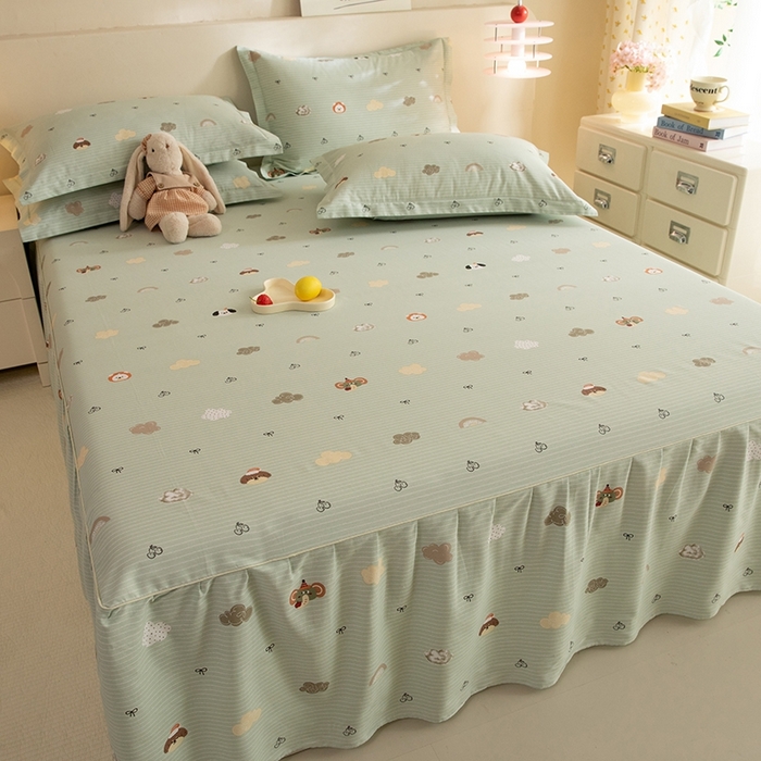 91家纺网 家纺一手货源 找家纺 八十八家纺 2025新款全棉12868系列四件套单品床裙 萌宠乐园