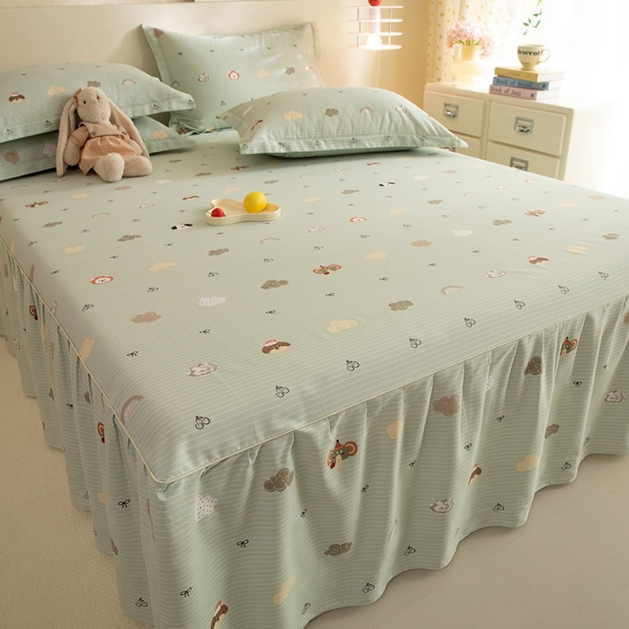 91家纺网 家纺一手货源 找家纺 八十八家纺 2025新款全棉12868系列四件套单品床裙 萌宠乐园