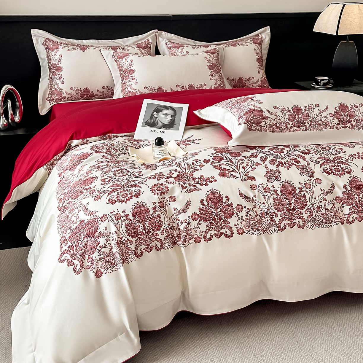 91家纺网 家纺一手货源 找家纺 （总）置顶家纺 2026新款十里蔷薇-亲肤数码印花麻绳边系列