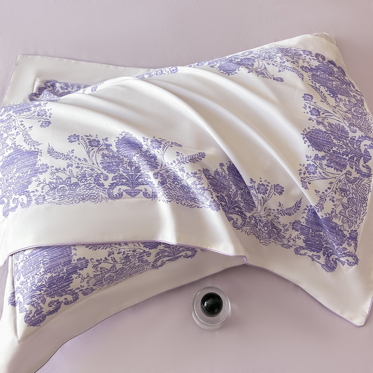 91家纺网 家纺一手货源 找家纺 置顶家纺 2026新款十里蔷薇-亲肤数码印花麻绳边系列 十里蔷薇-香芋紫