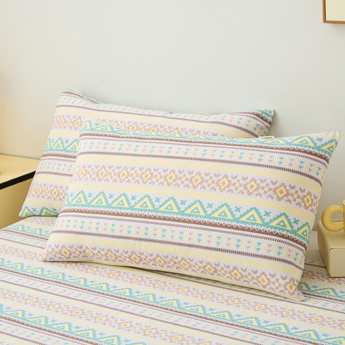 91家纺网 家纺一手货源 找家纺 棉乐町家居 2026新款工艺款原棉印花老粗布床单系列条雅恋