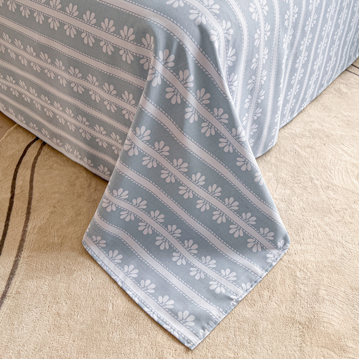 91家纺网 家纺一手货源 找家纺 棉乐町家居 2026新款工艺款原棉印花老粗布床单系列小时光