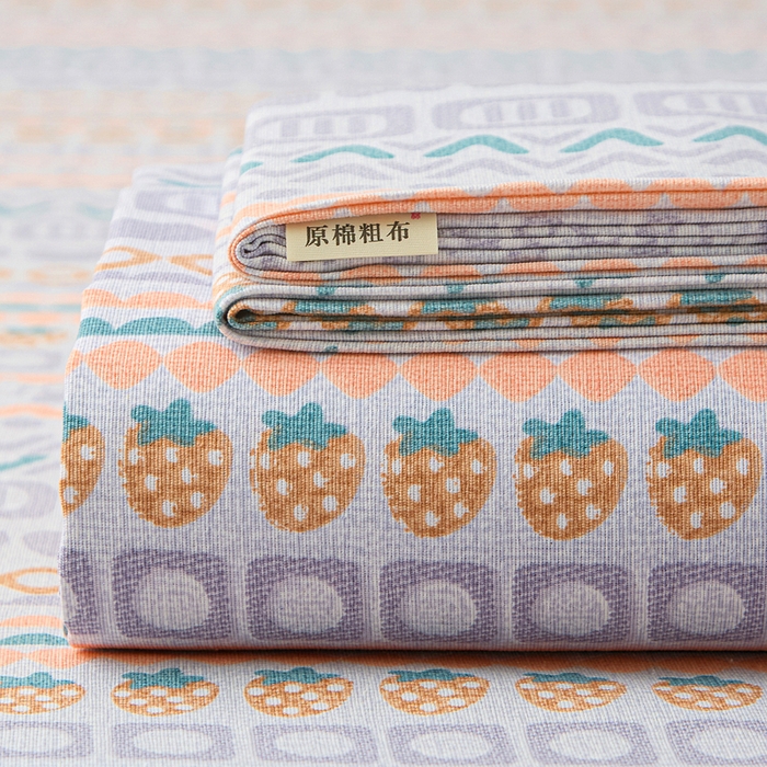 91家纺网 家纺一手货源 找家纺 （总）金泰莱 2026新款工艺款原棉印花老粗布床单系列