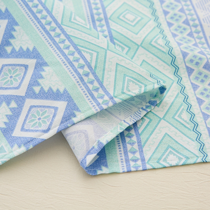 91家纺网 家纺一手货源 找家纺 金泰莱 2026新款工艺款原棉印花老粗布床单系列蓝色恋格