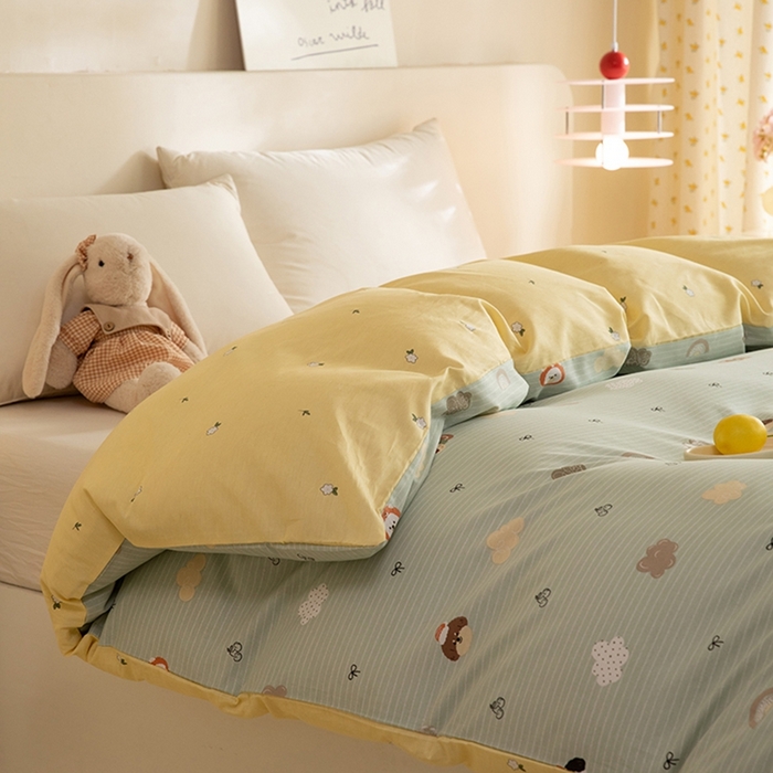 91家纺网 家纺一手货源 找家纺 八十八家纺 2025新款全棉12868系列单品被套 萌宠乐园