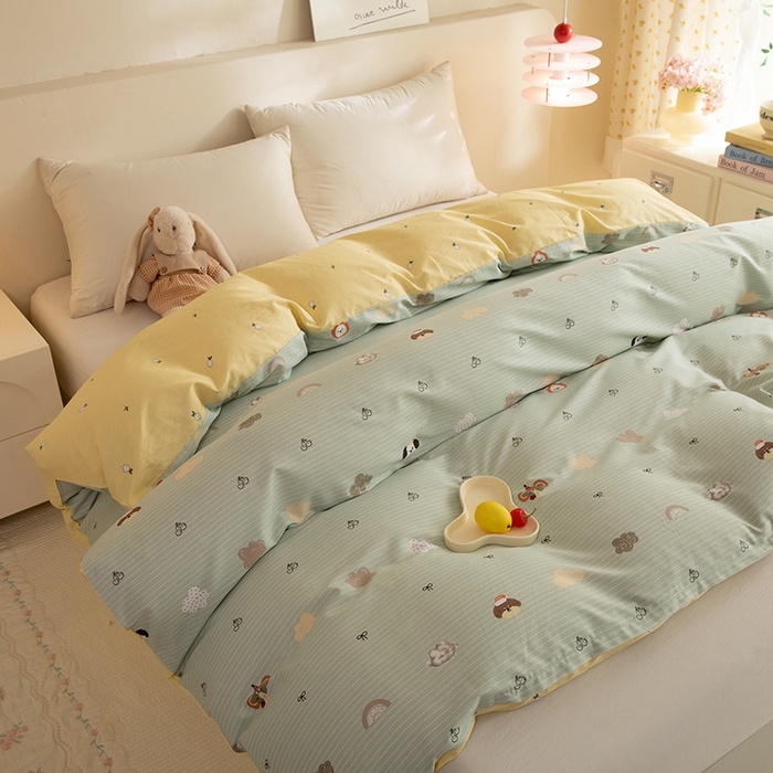 91家纺网 家纺一手货源 找家纺 八十八家纺 2025新款全棉12868系列单品被套 萌宠乐园