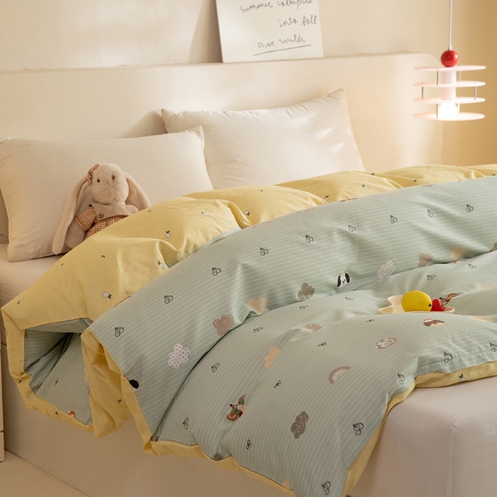 91家纺网 家纺一手货源 找家纺 八十八家纺 2025新款全棉12868系列单品被套 萌宠乐园