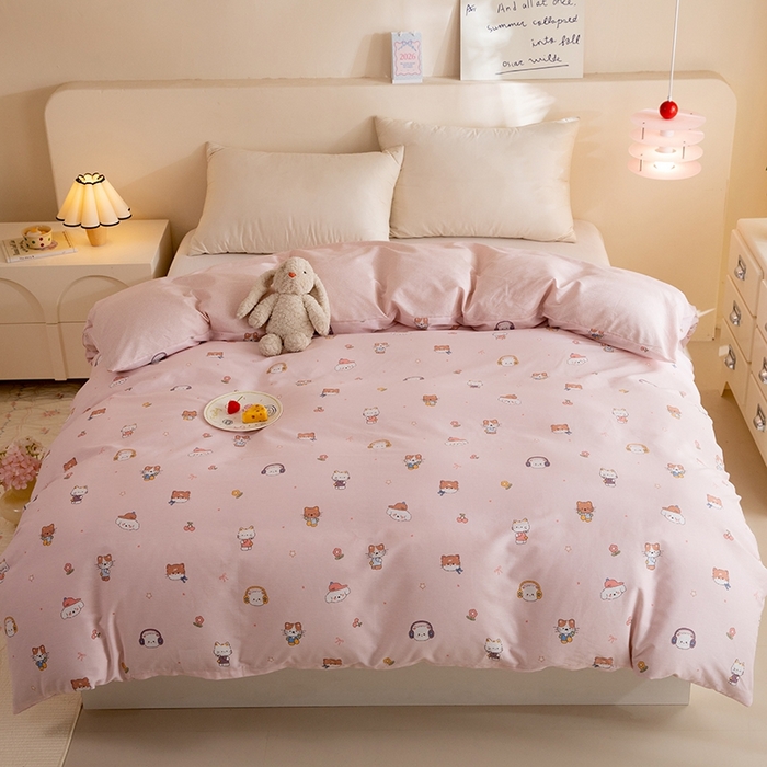 91家纺网 家纺一手货源 找家纺 八十八家纺 2025新款全棉12868系列单品被套 趣猫