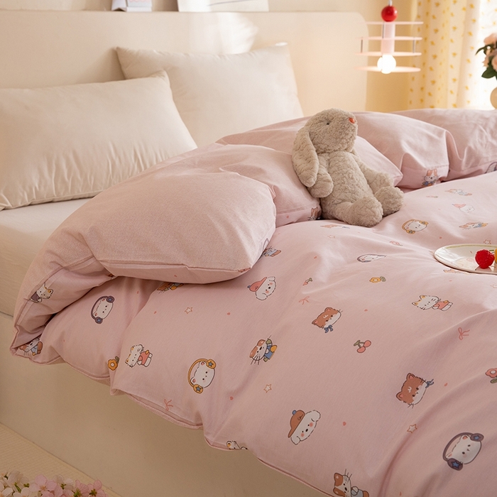 91家纺网 家纺一手货源 找家纺 八十八家纺 2025新款全棉12868系列单品被套 趣猫