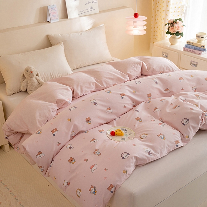 91家纺网 家纺一手货源 找家纺 八十八家纺 2025新款全棉12868系列单品被套 趣猫