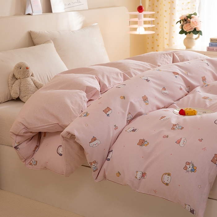 91家纺网 家纺一手货源 找家纺 八十八家纺 2025新款全棉12868系列单品被套 趣猫