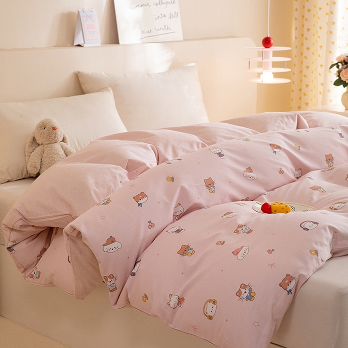 91家纺网 家纺一手货源 找家纺 八十八家纺 2025新款全棉12868系列单品被套 趣猫