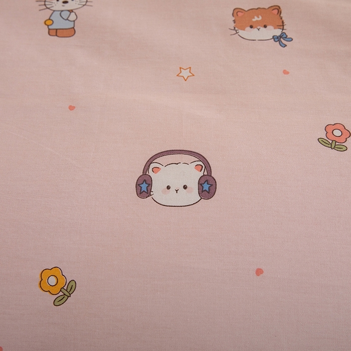 91家纺网 家纺一手货源 找家纺 八十八家纺 2025新款全棉12868系列单品被套 趣猫