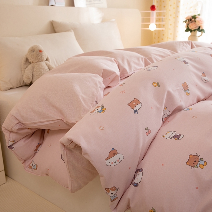 91家纺网 家纺一手货源 找家纺 八十八家纺 2025新款全棉12868系列单品被套 趣猫