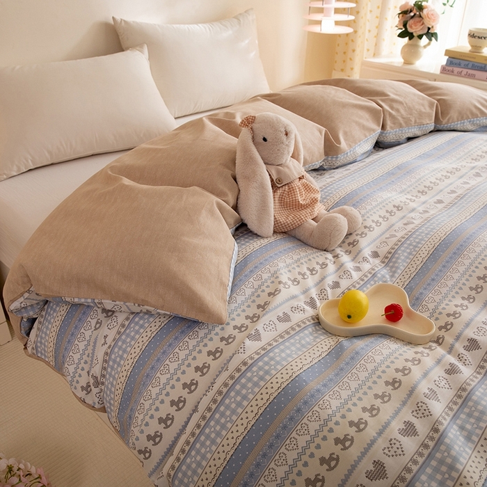 91家纺网 家纺一手货源 找家纺 八十八家纺 2025新款全棉12868系列单品被套 心软曲奇