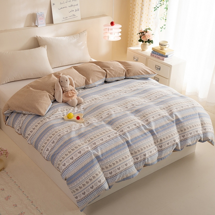 91家纺网 家纺一手货源 找家纺 八十八家纺 2025新款全棉12868系列单品被套 心软曲奇