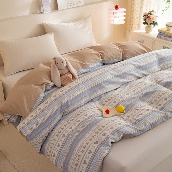 91家纺网 家纺一手货源 找家纺 八十八家纺 2025新款全棉12868系列单品被套 心软曲奇