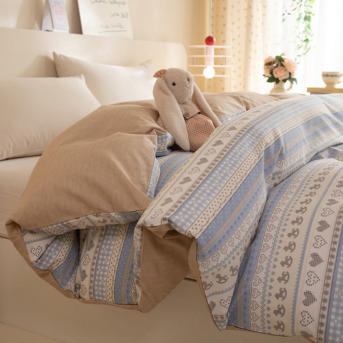 91家纺网 家纺一手货源 找家纺 八十八家纺 2025新款全棉12868系列单品被套 心软曲奇