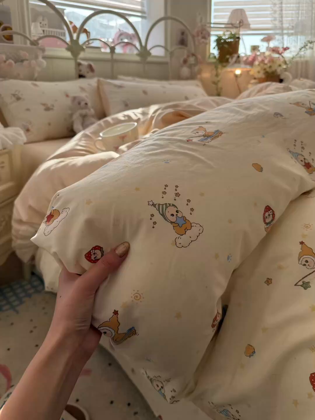 91家纺网 家纺一手货源 找家纺 （总）金梦拉家纺 2026新款春夏古法水洗仿棉砂洗云小棉小布袋四件套