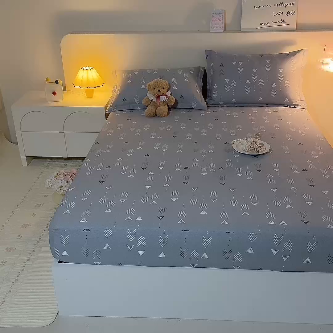 91家纺网 家纺一手货源 找家纺 八十八家纺 2025新款全棉12868系列单品床笠 繁星