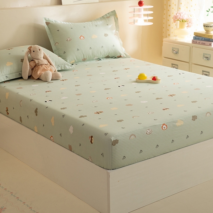 91家纺网 家纺一手货源 找家纺 八十八家纺 2025新款全棉12868系列单品床笠 萌宠乐园