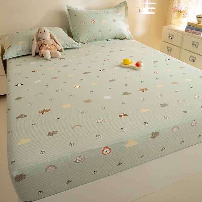 91家纺网 家纺一手货源 找家纺 八十八家纺 2025新款全棉12868系列单品床笠 萌宠乐园