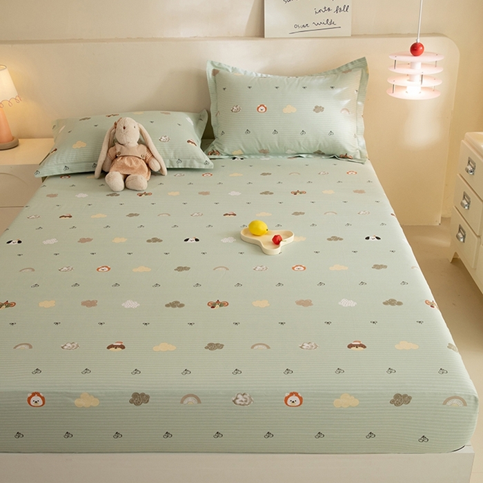 91家纺网 家纺一手货源 找家纺 八十八家纺 2025新款全棉12868系列单品床笠 萌宠乐园