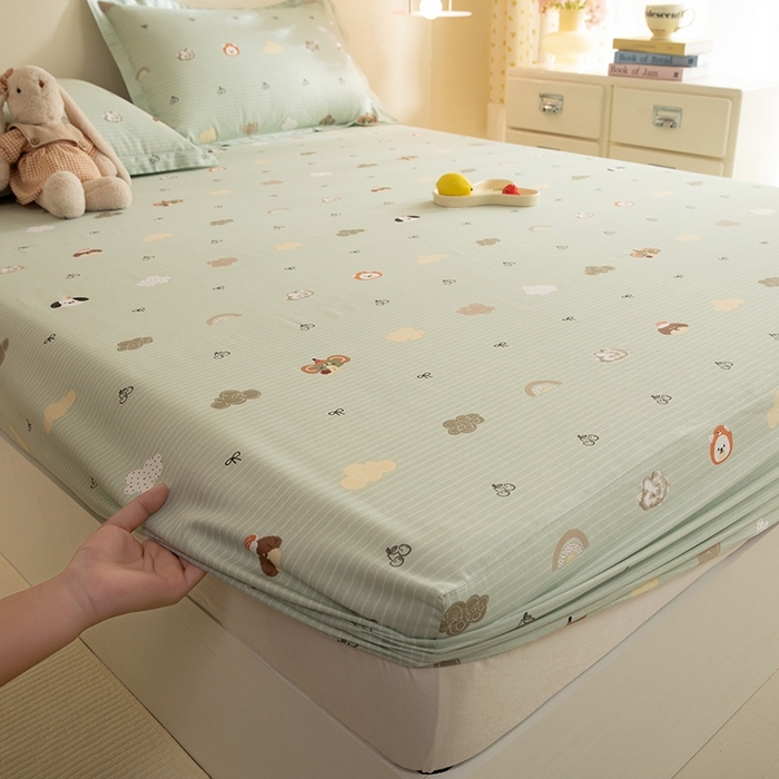 91家纺网 家纺一手货源 找家纺 八十八家纺 2025新款全棉12868系列单品床笠 萌宠乐园